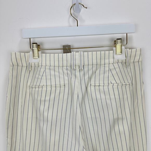 J.Crew Collection Portia Pant Ivory Pinstripe Italian Wool Classic US 10 NWT - Picture 11 of 15